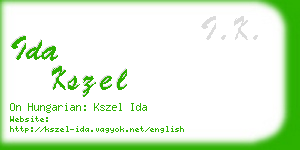 ida kszel business card